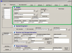 The details section provides for identification of the drug, source, and bottle information.  The left column is a listing of all drugs in inventory by ID#.   The record shown correlates to the arrow head marked row on the left column.  The left hand column can be filtered for dispensed and non-dispensed drugs.  The “closed out” tic box renders the drug record as ended (used up).