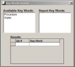 The key word search under the top bar QA menu provides access to a search engine on key words that have been used in the program. 